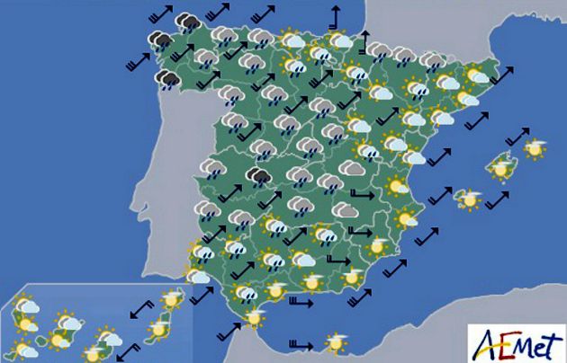 Este martes la lluvia se extiende por la tarde. Este martes la lluvia se extiende por la tarde.