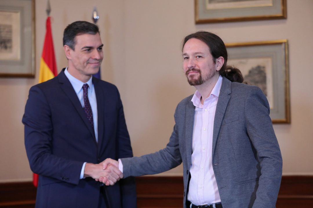 El presidente del Gobierno en funciones, Pedro Sánchez y el líder de Podemos, Pablo Iglesias El presidente del Gobierno en funciones, Pedro Sánchez y el líder de Podemos, Pablo Iglesias
