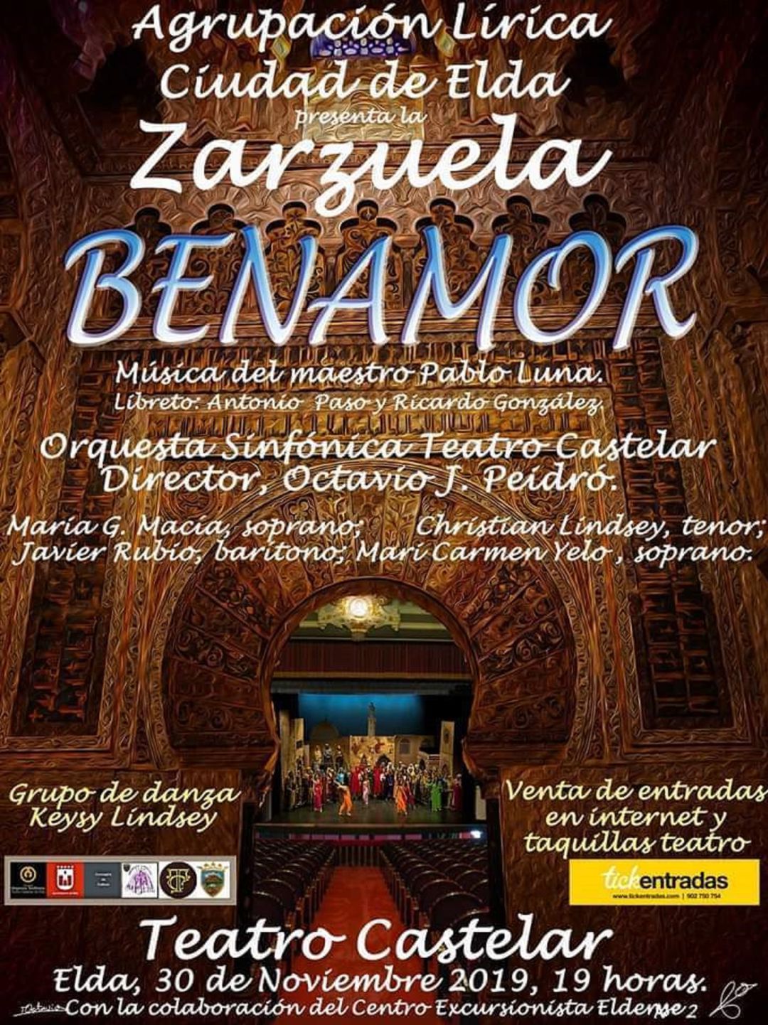 Cartel del evento en Elda Cartel del evento en Elda