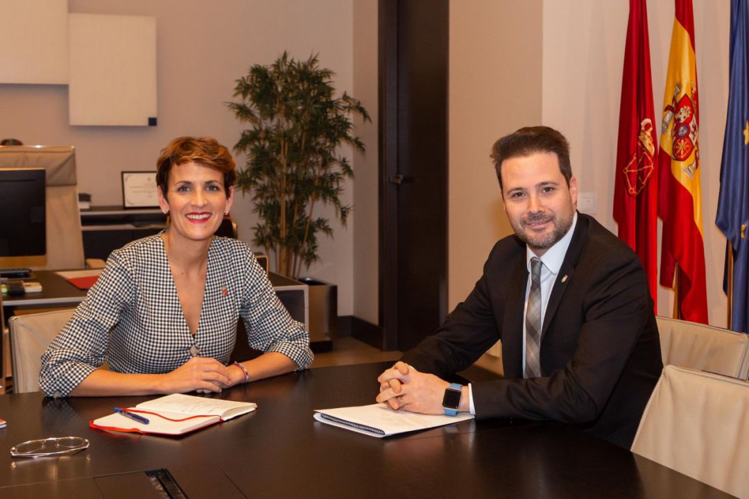 Reunión entre Alejandro Toquero y la presidenta María Chivite Reunión entre Alejandro Toquero y la presidenta María Chivite