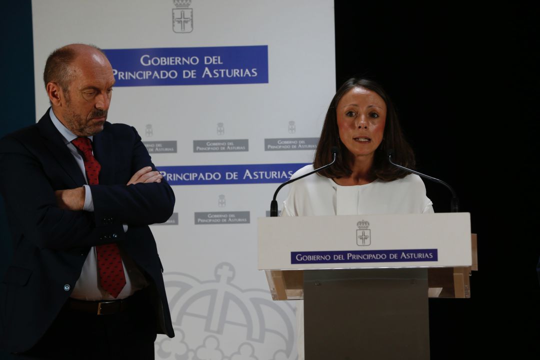 Melania Álvarez, tras la reunión del Consejo de Gobierno del Principado Melania Álvarez, tras la reunión del Consejo de Gobierno del Principado