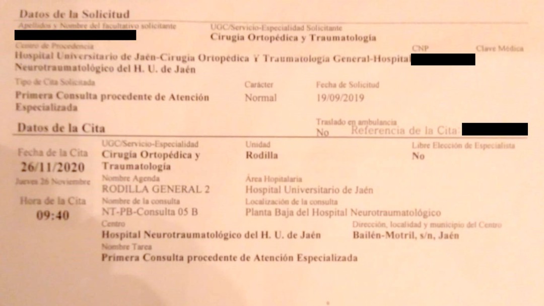 14 meses para conocer sus resultados médicos