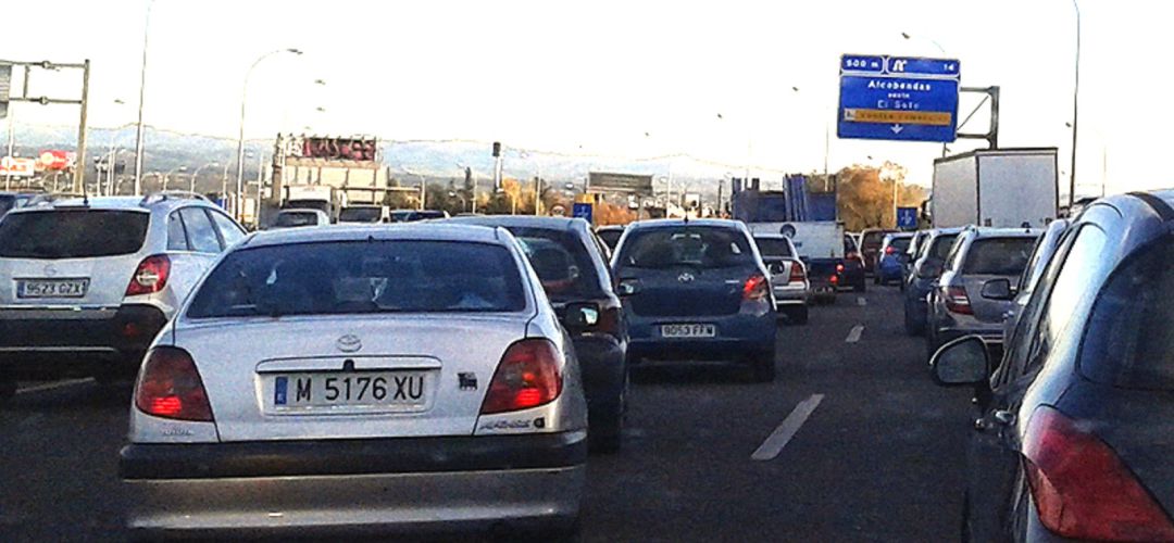 Atasco en la A-1 a la altura de Alcobendas Atasco en la A-1 a la altura de Alcobendas