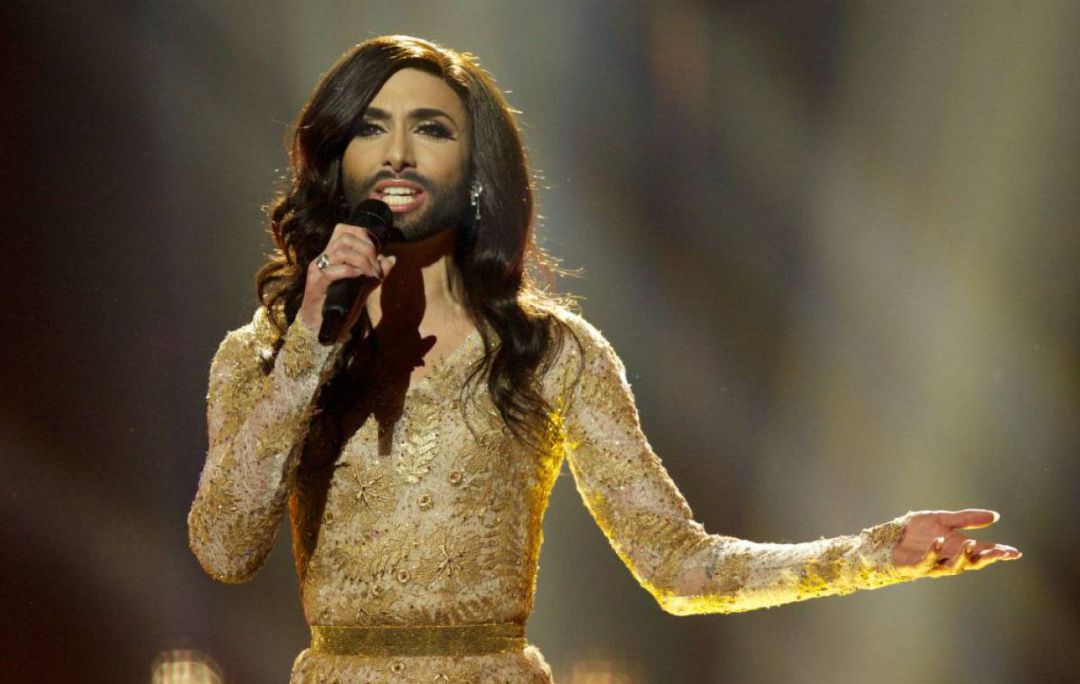 Conchita Wurst, durante su actuación en Eurovisión 2014 donde salió ganadora.
Conchita Wurst, durante su actuación en Eurovisión 2014 donde salió ganadora.