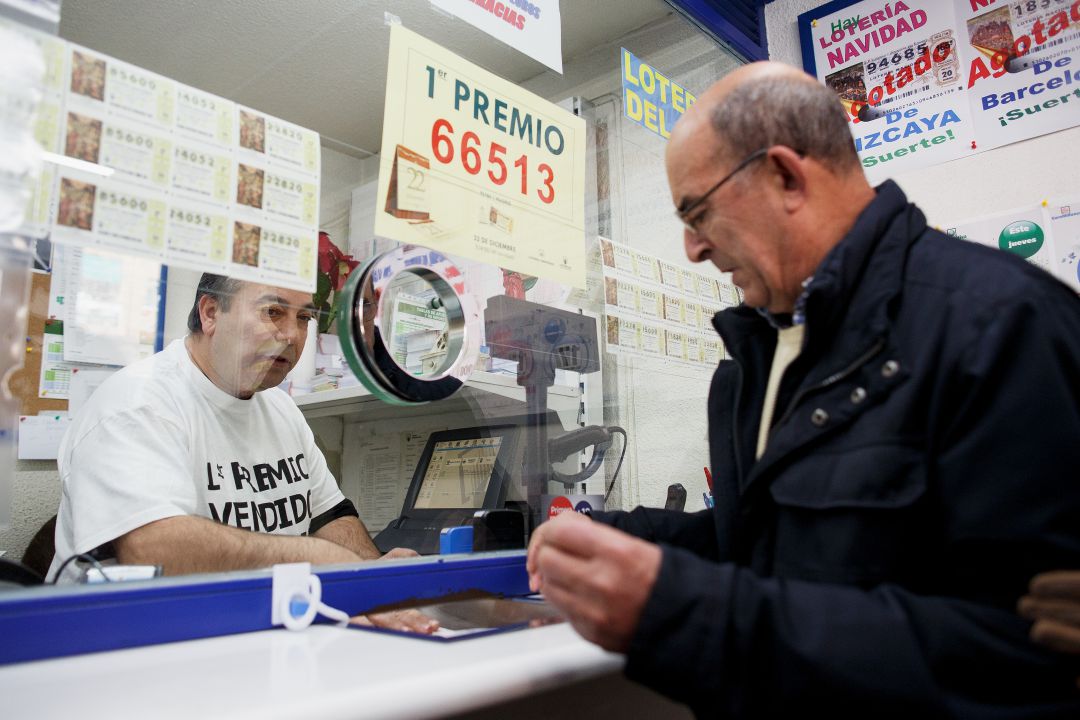 Una administración de lotería en Madrid. Una administración de lotería en Madrid.