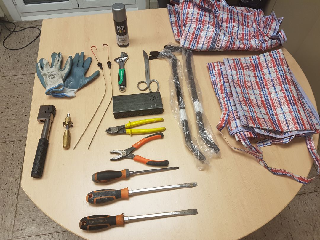 Material incautado a ladrones Material incautado a ladrones