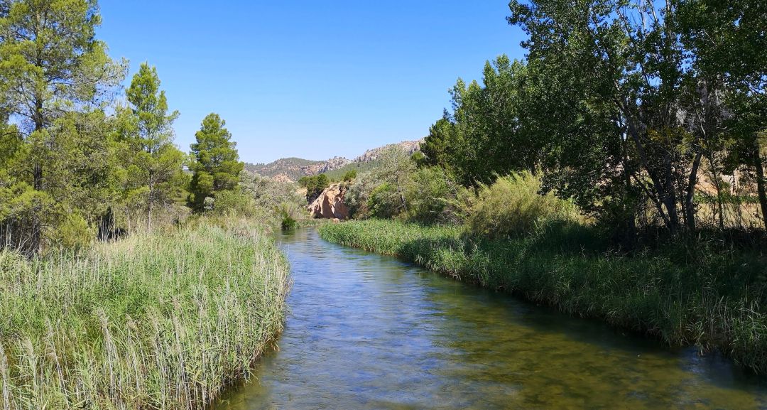 Río Cabriel en el entorno del sendero hacia el puente de los Franceses. Río Cabriel en el entorno del sendero hacia el puente de los Franceses.