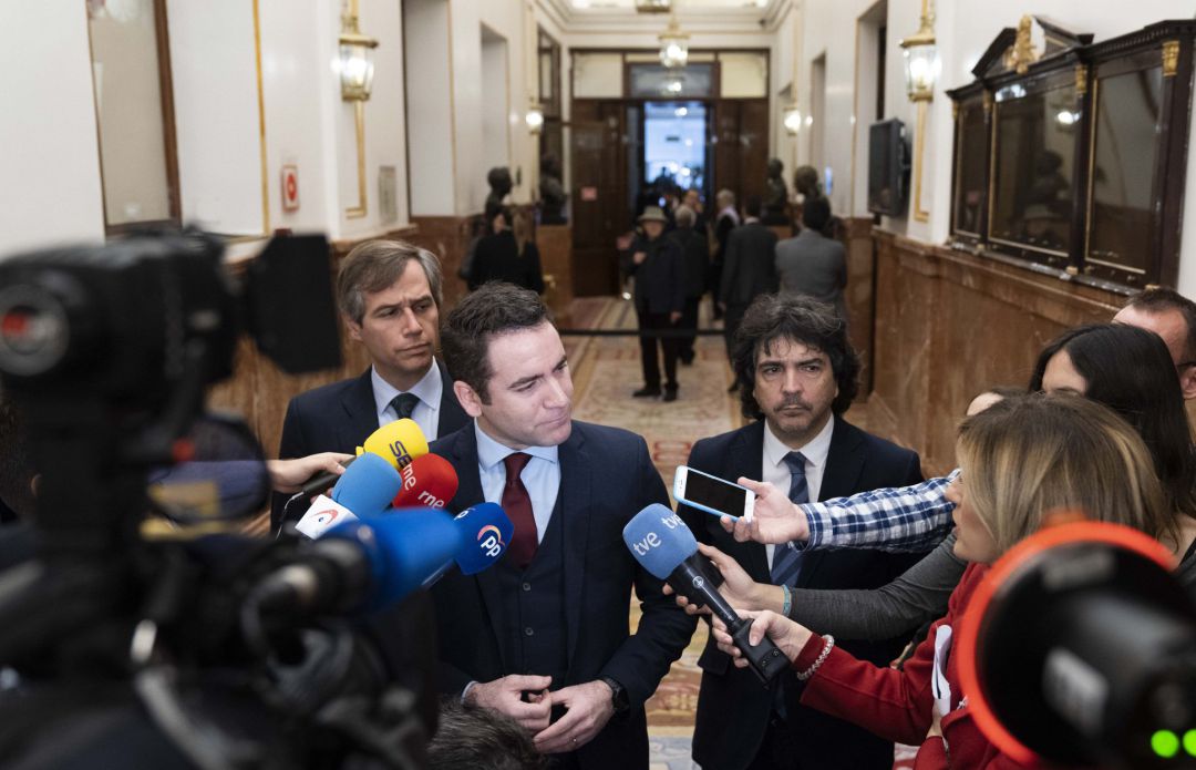 El secretario general del PP, Teodoro García Egea, en la Jornada de Puertas Abiertas del Congreso de los Diputados.
El secretario general del PP, Teodoro García Egea, en la Jornada de Puertas Abiertas del Congreso de los Diputados.