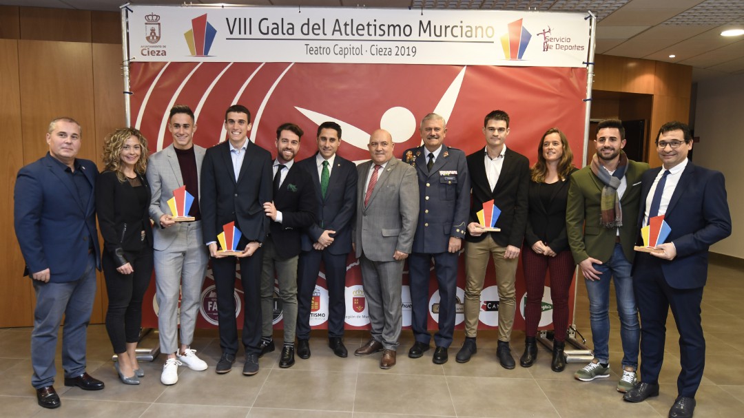 Cieza premió a los mejores deportistas de la Región en la octava Gala de Atletismo