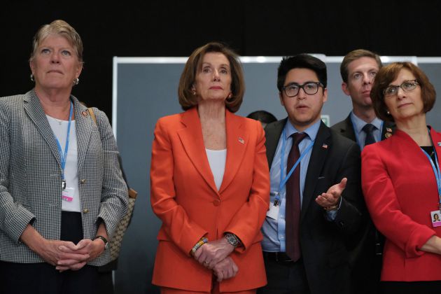 La delegación de EEUU con Nancy Pelosi al frente. La delegación de EEUU con Nancy Pelosi al frente.