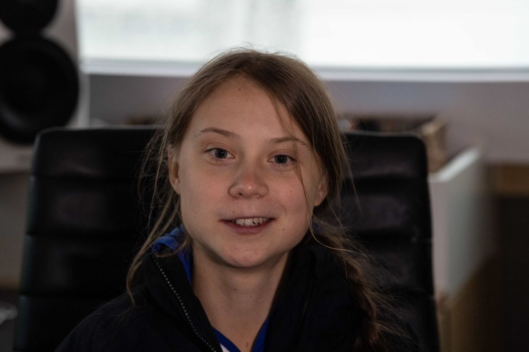 La activista climática sueca Greta Thunberg habla con AFP durante una entrevista a bordo de La Vagabonde La activista climática sueca Greta Thunberg habla con AFP durante una entrevista a bordo de La Vagabonde