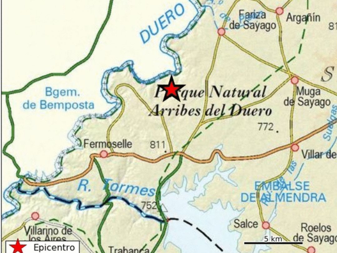 Movimiento sísmico en Los Arribes del Duero Movimiento sísmico en Los Arribes del Duero