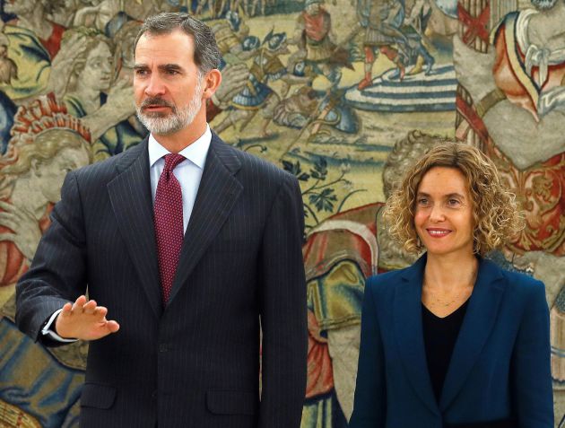 El rey Felipe VI y la presidenta del Congreso, Meritxell Batet, durante la audiencia hoy en el Palacio de La Zarzuela. El rey Felipe VI y la presidenta del Congreso, Meritxell Batet, durante la audiencia hoy en el Palacio de La Zarzuela.