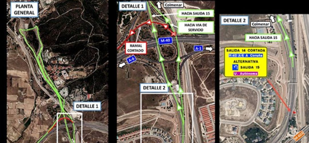Corte del ramal M-607 Colmenar Viejo hacía M-40 dirección A-6 Corte del ramal M-607 Colmenar Viejo hacía M-40 dirección A-6