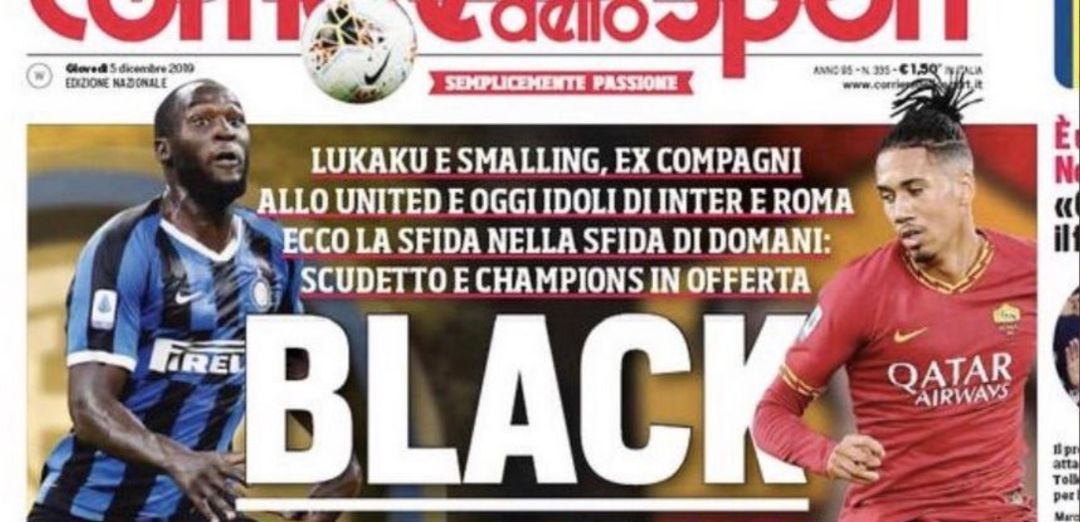 Portada del Corriere dello Sport. Portada del Corriere dello Sport.