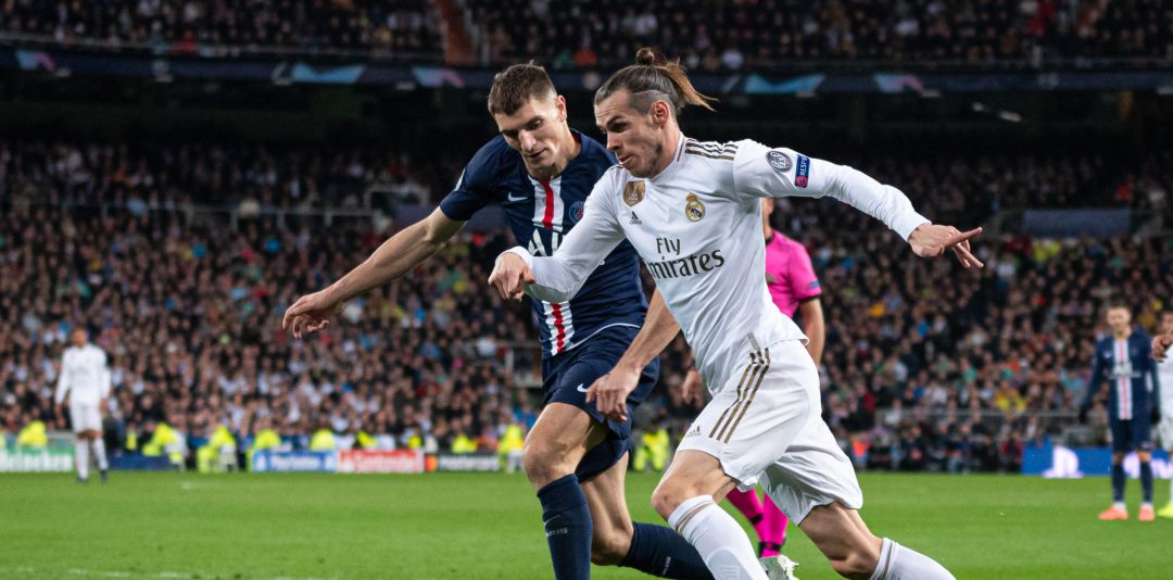 Gareth Bale, durante el partido ante el PSG de Champions Gareth Bale, durante el partido ante el PSG de Champions