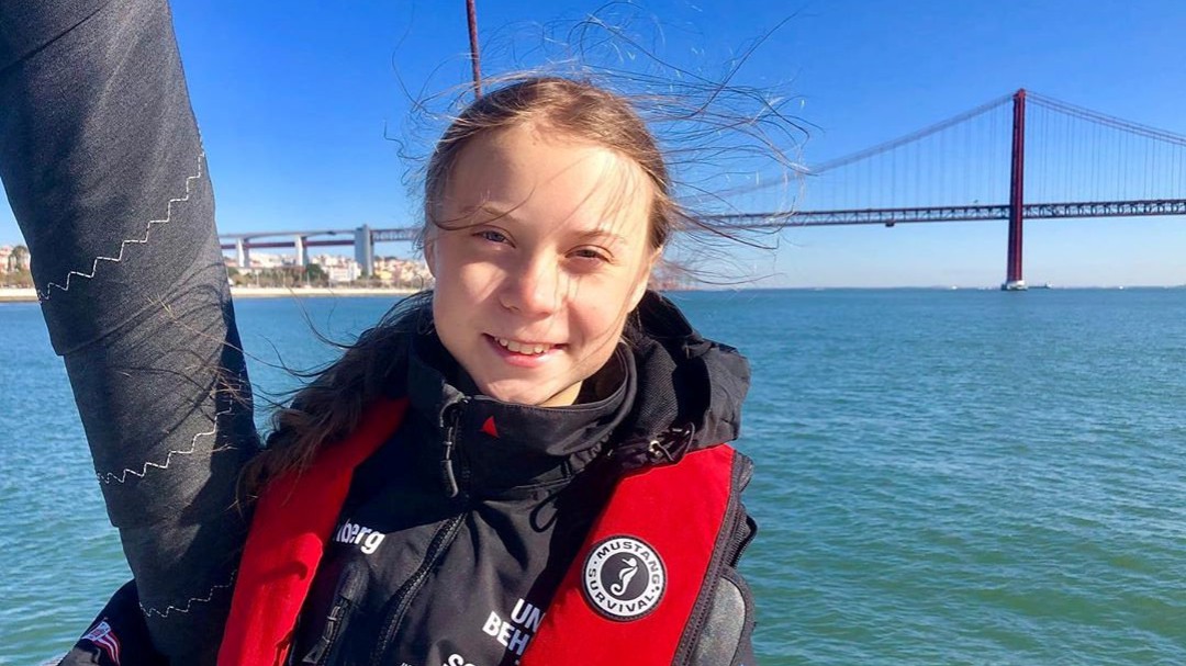 Larga noche a bordo del Lusitania: Greta viaja a Madrid, donde participará en la Marcha por el Clima este viernes
