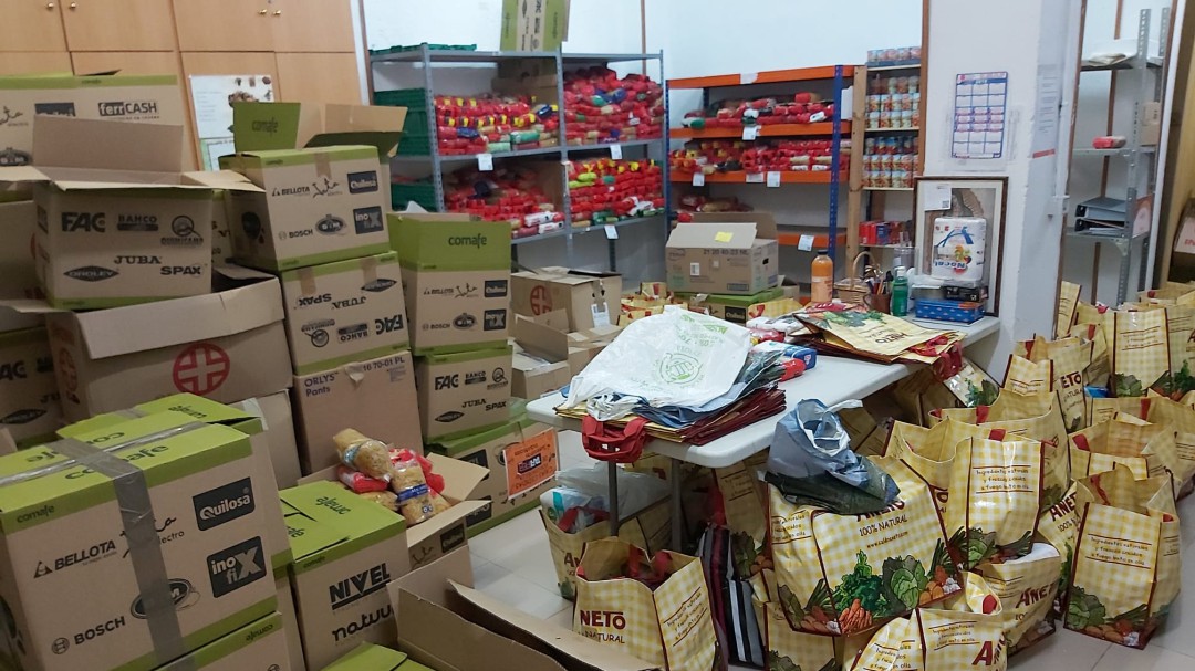 Pinto llena los almacenes de Cáritas con 3.000 kilos de ayuda