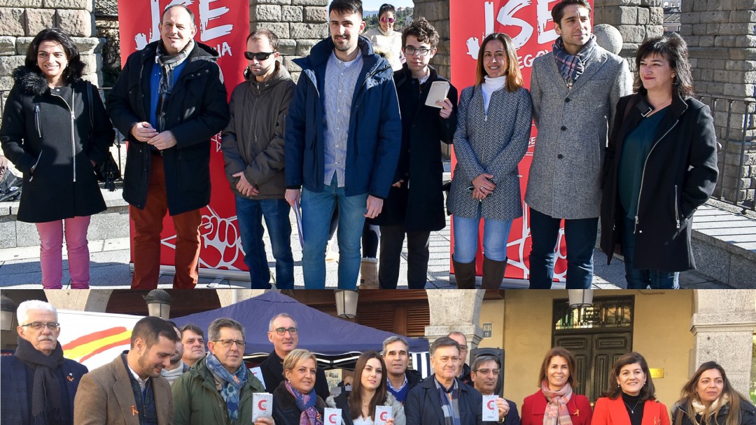 Juventudes Socialistas y Nuevas Generaciones salen a la calle en defensa de la Constitución