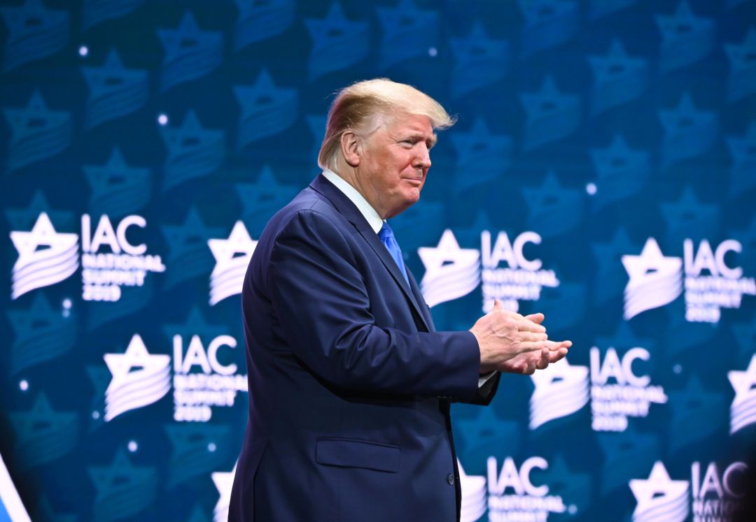 Donald Trump durante la Cumbre nacional del Consejo israelí-estadounidense Donald Trump durante la Cumbre nacional del Consejo israelí-estadounidense