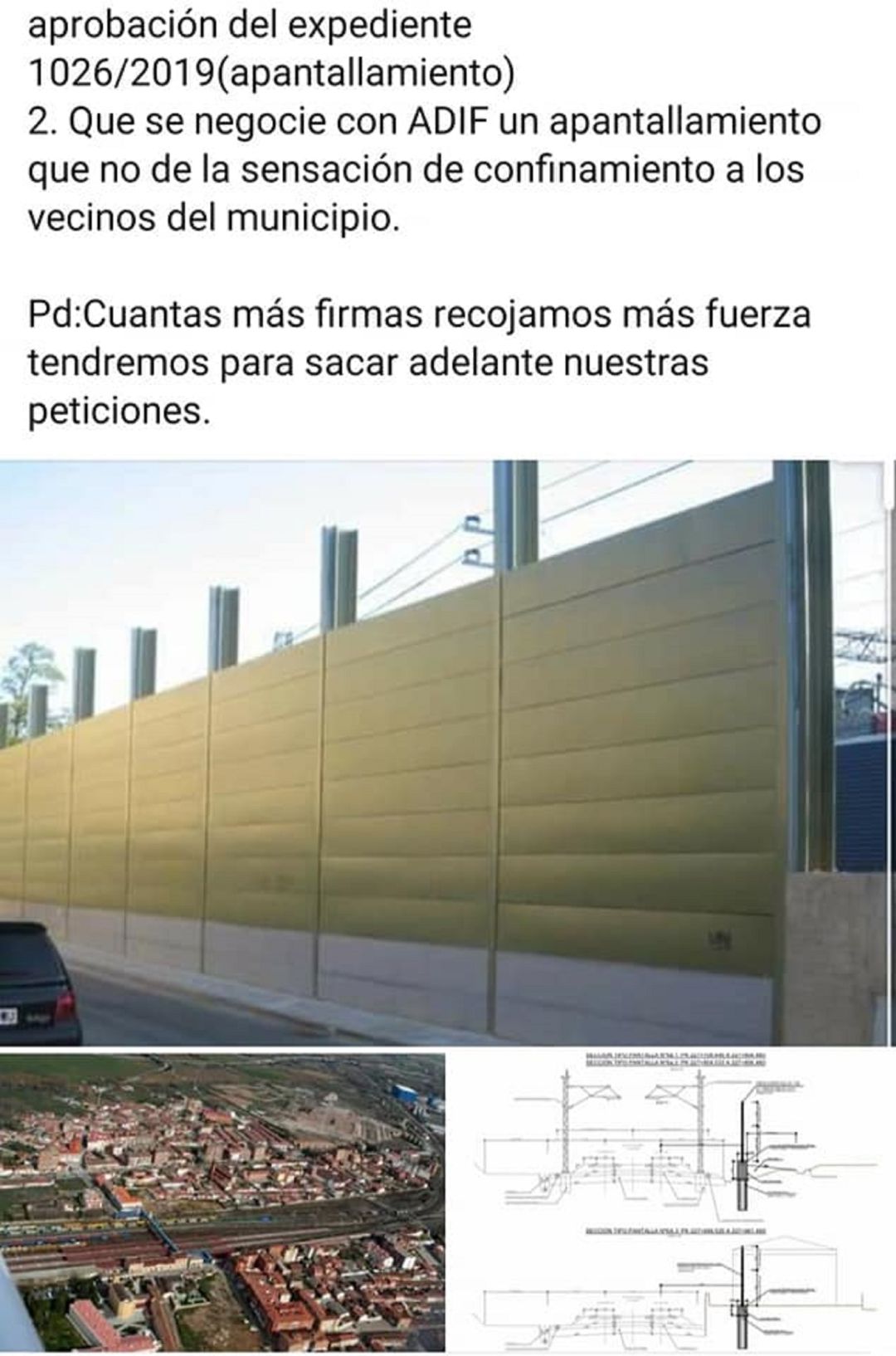 Protestan contra el apantallamiento del AVE en Venta de Baños (Palencia) Protestan contra el apantallamiento del AVE en Venta de Baños (Palencia)