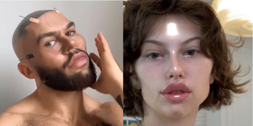 Los usuarios @francoisssagat y @kingprincess69 en una imagen a la que han aplicado uno de los filtros que la red social retirará en las próximas semanas. Los usuarios @francoisssagat y @kingprincess69 en una imagen a la que han aplicado uno de los filtros que la red social retirará en las próximas semanas.