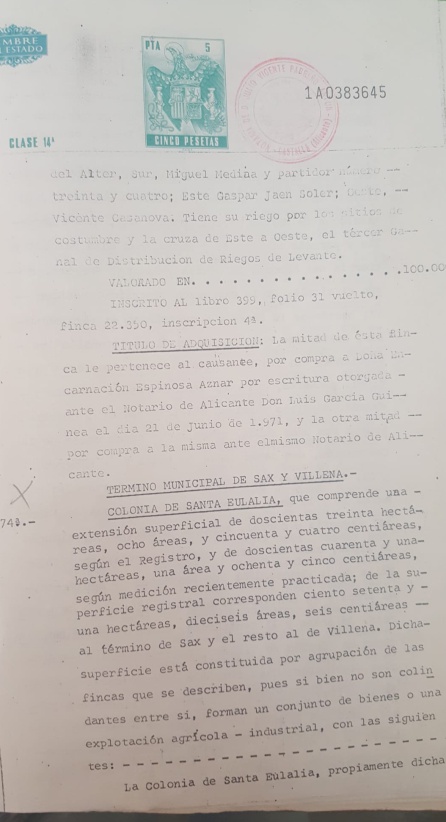 Escritura de la propiedad de la aldea. Escritura de la propiedad de la aldea.