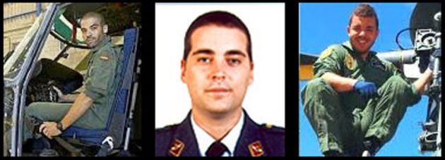 El capitán José Morales (i), el teniente Saúl López (c) y el sargento Jhonander Ojeda (d) El capitán José Morales (i), el teniente Saúl López (c) y el sargento Jhonander Ojeda (d)