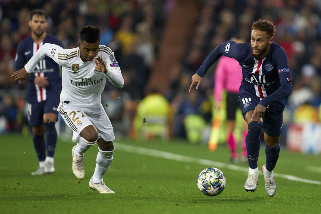 Rodygo, en el partido de la Champions del Real Madrid ante el PSG. Rodygo, en el partido de la Champions del Real Madrid ante el PSG.