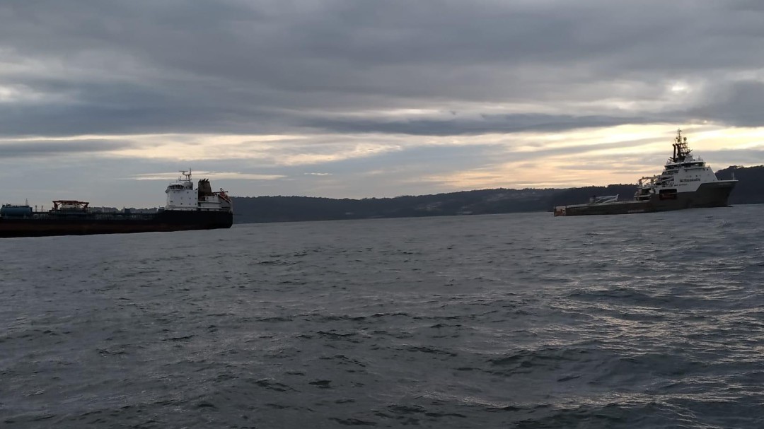 El 'Blue Star' atraca en el puerto exterior de Ferrol