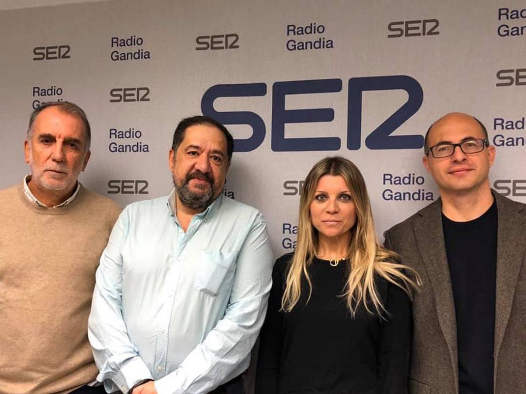 Josep Olagüe, Vicent Bufort y Rubén Malonda junto a Begoña del Prado Josep Olagüe, Vicent Bufort y Rubén Malonda junto a Begoña del Prado
