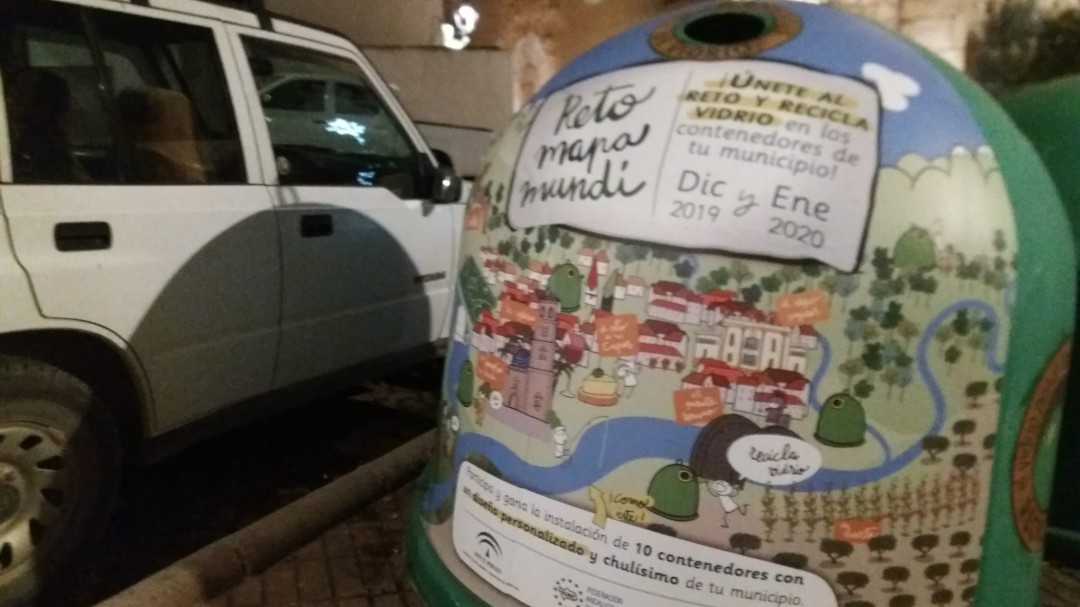 El Ayuntamiento de Jódar impulsa el reciclaje de envases de vidrio con el Reto Mapamundi