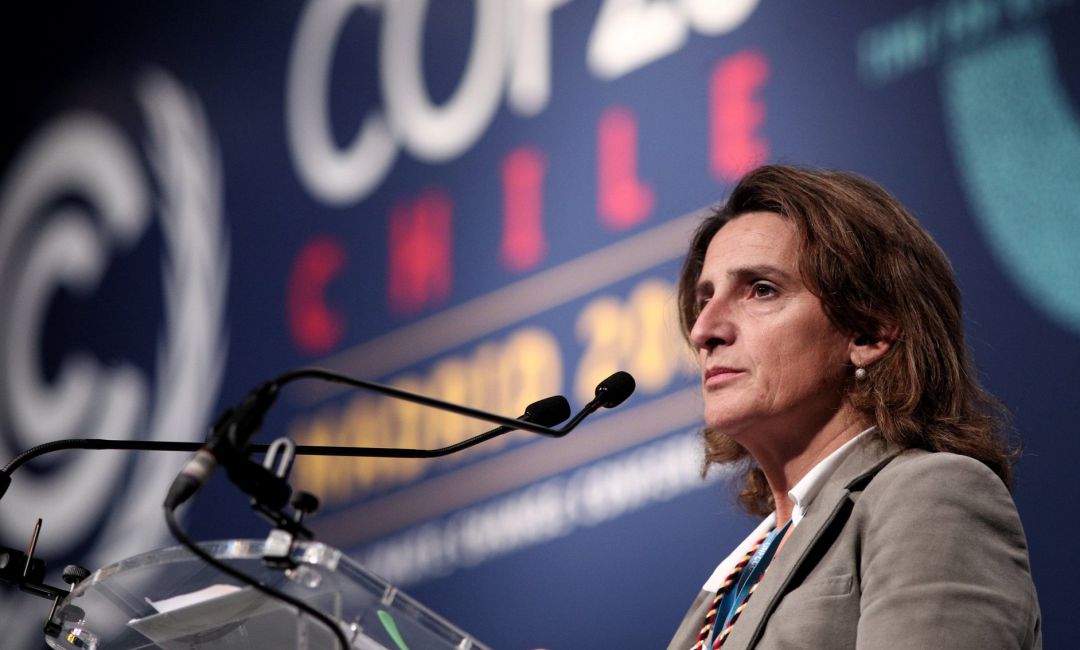 La ministra para la Transición Ecológica en funciones,Teresa Ribera, durante su intervención en 'La Iniciativa de Acción Climática para el Empleo', organizado por la Organización Internacional del Trabajo (OIT) en la undécima jornada de la Cumbre del Clima (COP25). La ministra para la Transición Ecológica en funciones,Teresa Ribera, durante su intervención en 'La Iniciativa de Acción Climática para el Empleo', organizado por la Organización Internacional del Trabajo (OIT) en la undécima jornada de la Cumbre del Clima (COP25).
