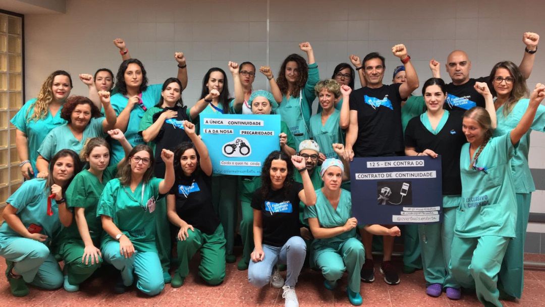 Enfermeiras en Loita llevan sus reivindicaciones a Bruselas Enfermeiras en Loita llevan sus reivindicaciones a Bruselas