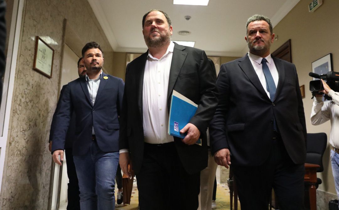 El exvicepresidente de la Generalitat, Oriol Junqueras, en el Congreso de los Diputados en una foto de archivo. El exvicepresidente de la Generalitat, Oriol Junqueras, en el Congreso de los Diputados en una foto de archivo.