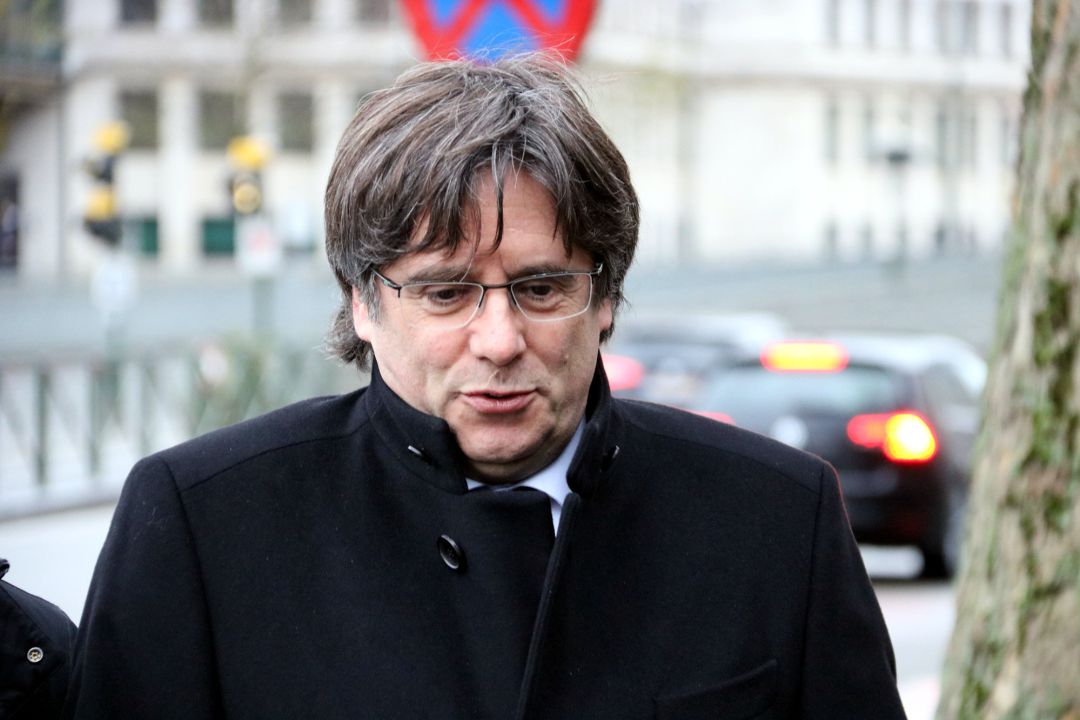 Carles Puigdemont, a su llegada a la vista por su euroorden este lunes Carles Puigdemont, a su llegada a la vista por su euroorden este lunes
