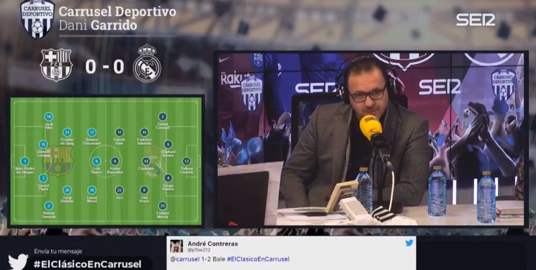 Pedja Mijatovic, durante la previa del Clásico en Carrusel Deportivo Pedja Mijatovic, durante la previa del Clásico en Carrusel Deportivo
