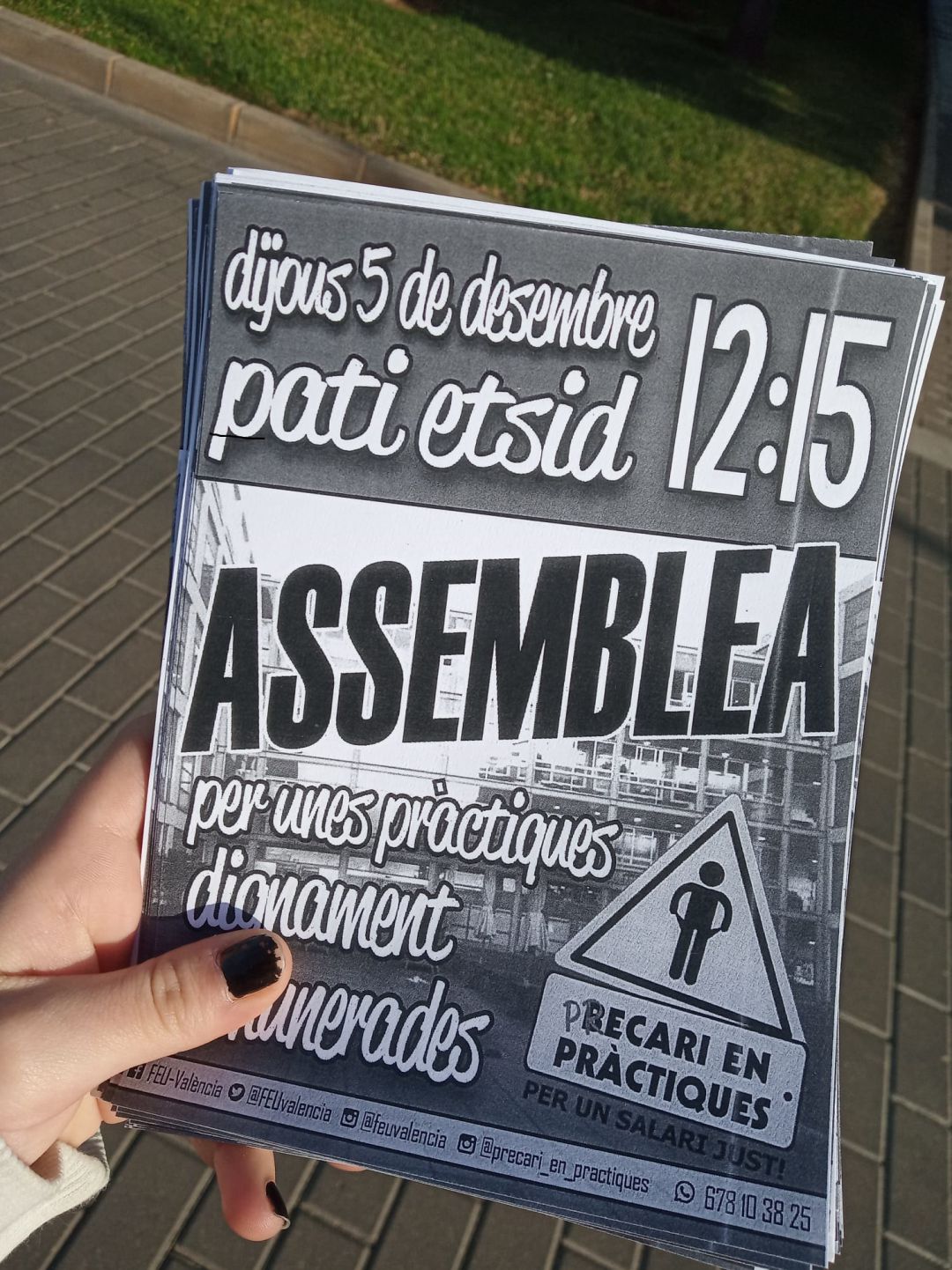 Los universitarios reclaman un salario digno por las prácticas Los universitarios reclaman un salario digno por las prácticas
