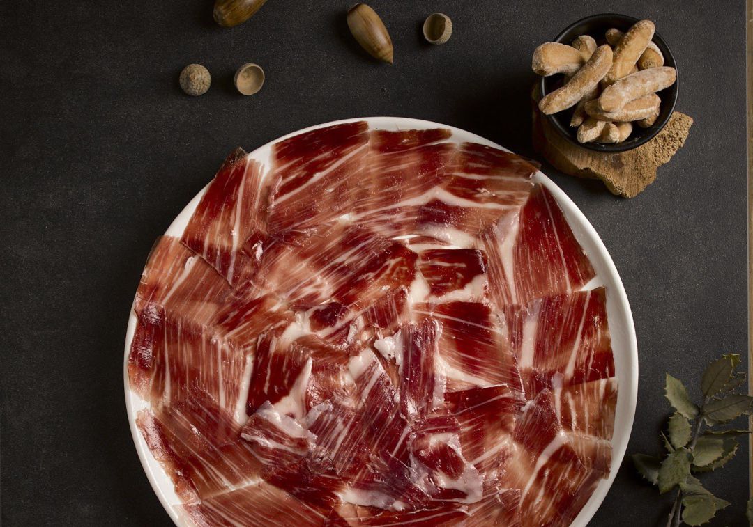 Plato de jamón ibérico. Plato de jamón ibérico.