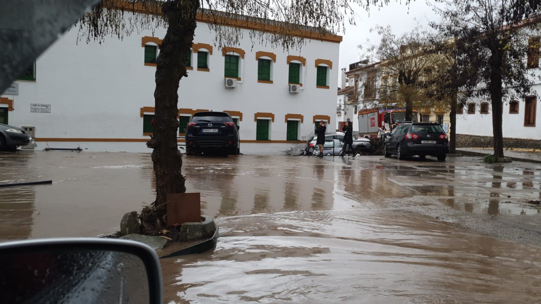 La borrasca 'Elsa' genera inundaciones y caos a su paso por Nerva