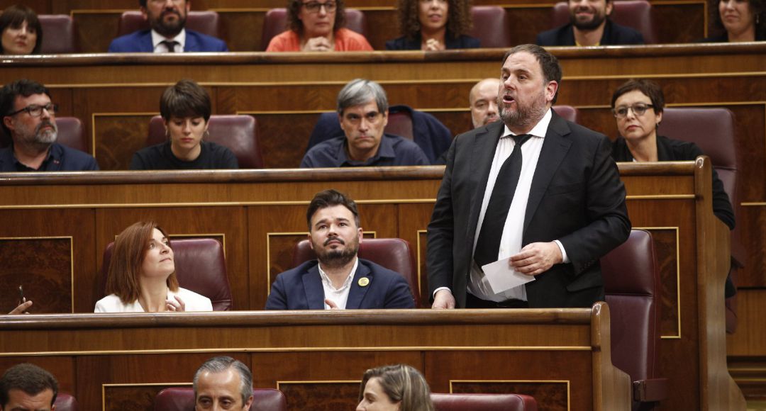 Oriol Junqueras durante la constitución del Congreso Oriol Junqueras durante la constitución del Congreso