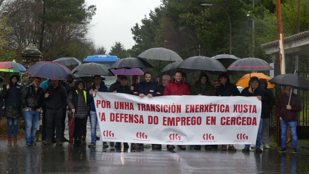Concentración en Meirama para exigir una transición energética justa