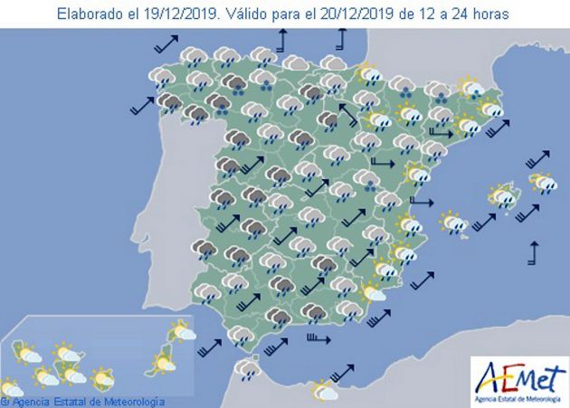 La borrasca deja lluvias en todo el mapa peninsular, de norte a su y de este a oeste, en plena operación salida de Navidad. La borrasca deja lluvias en todo el mapa peninsular, de norte a su y de este a oeste, en plena operación salida de Navidad.