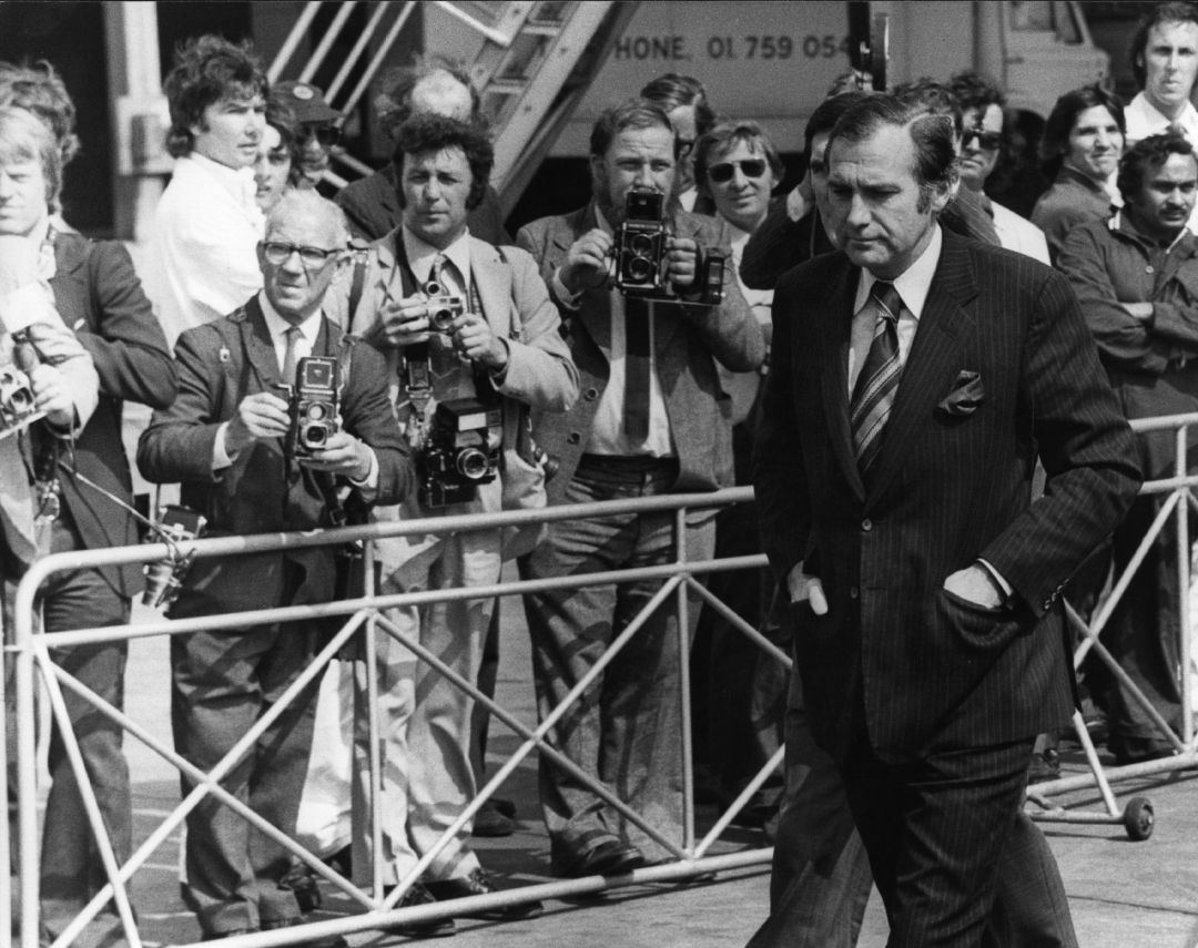 El británico John Stonehouse tras ser detenido El británico John Stonehouse tras ser detenido