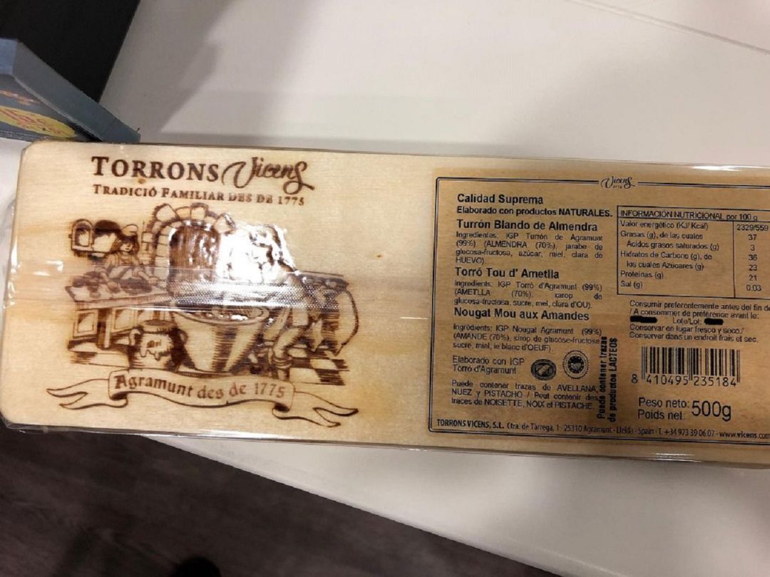 Detectan la presencia de leche no declarada en un turrón blando de almendra comercializado en la Región Detectan la presencia de leche no declarada en un turrón blando de almendra comercializado en la Región