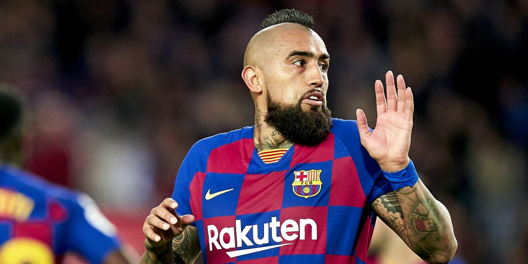 Arturo Vidal, durante un partido con el Fútbol Club Barcelona Arturo Vidal, durante un partido con el Fútbol Club Barcelona