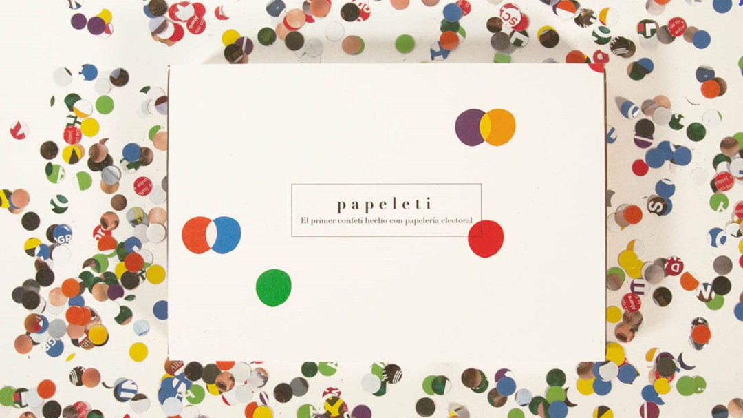 'Papeleti' el primer confeti hecho con propaganda electoral