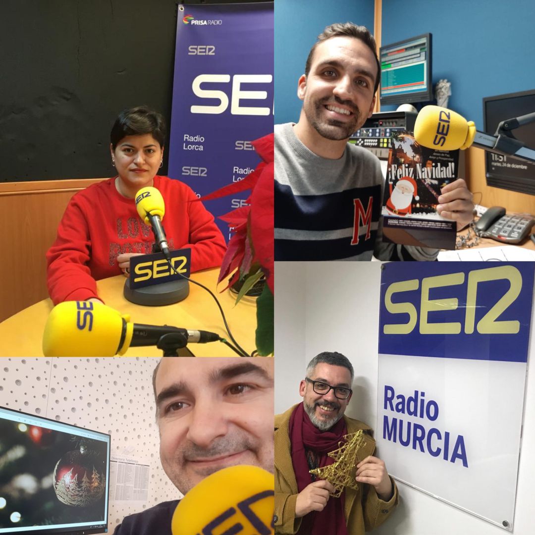 Josefina Meca (Radio Lorca); Alejandro Moya (Radio Cartegena); Antonio Munuera (SER Arco Norte) y Paco Sánchez (Radio Murcia) Josefina Meca (Radio Lorca); Alejandro Moya (Radio Cartegena); Antonio Munuera (SER Arco Norte) y Paco Sánchez (Radio Murcia)