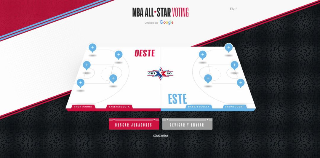 Desde este miércoles ya se puede votar a los jugadores que disputarán el All Star de 2020 Desde este miércoles ya se puede votar a los jugadores que disputarán el All Star de 2020