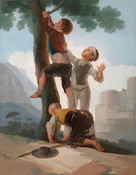 Muchachos trepando a un árbol, Goya Muchachos trepando a un árbol, Goya